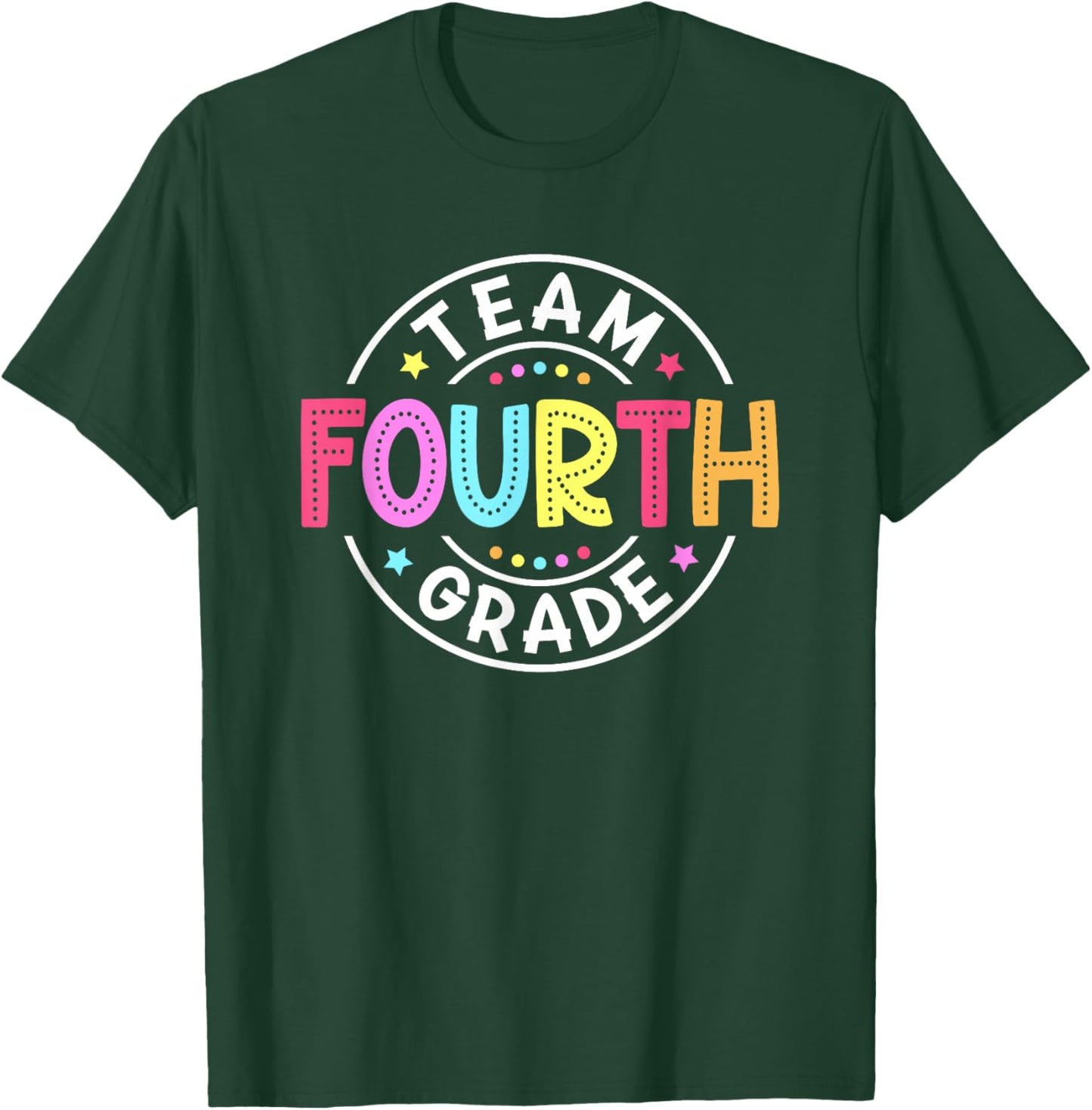 Team Fourth Grade Teacher Back To School 4th Grade Squad Kid T-Shirt - T-Shirt | Forest