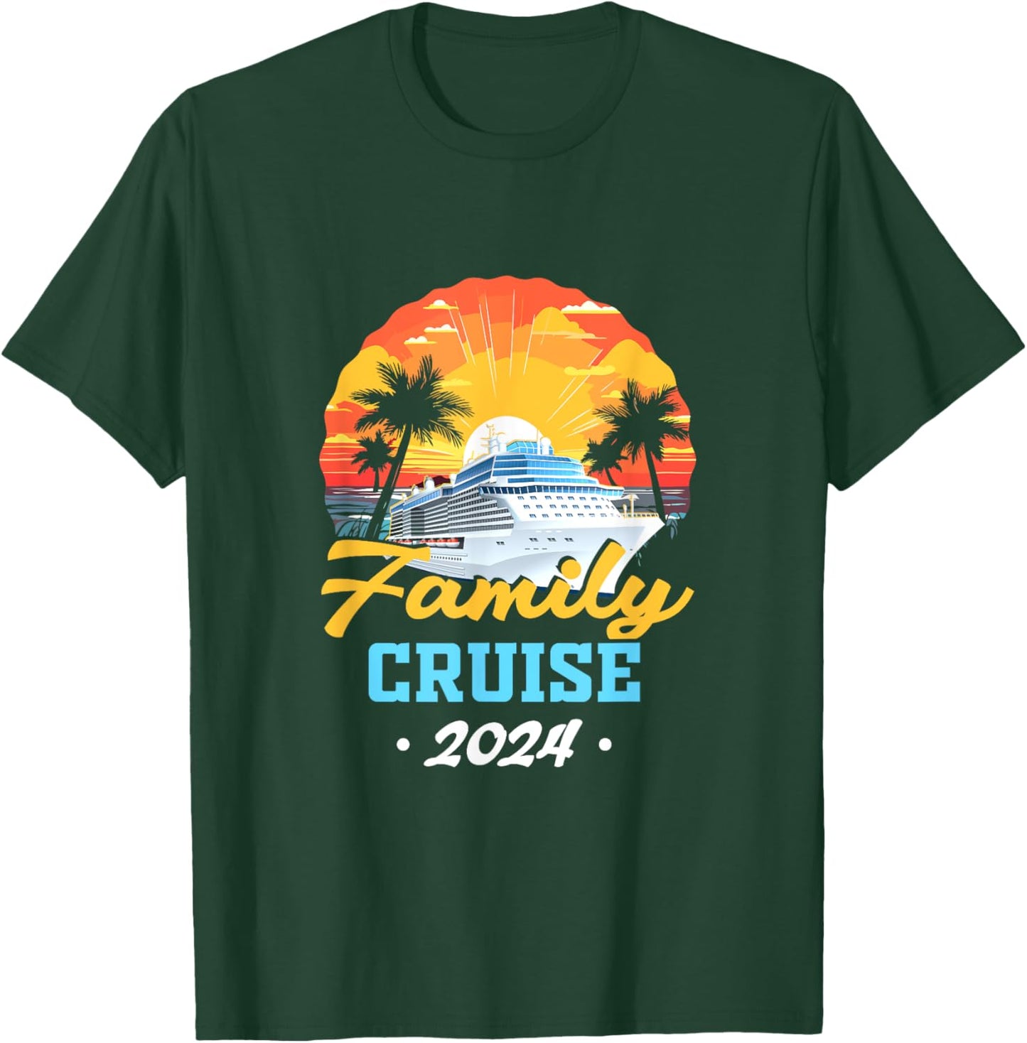 Matching Cruise Family Friends Group Family Trip 2024 T-Shirt - T-Shirt | Forest