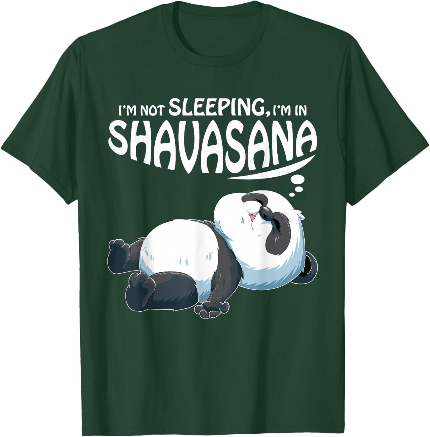 Yoga Panda Bear in Shavasana T-Shirt - T-Shirt | Forest