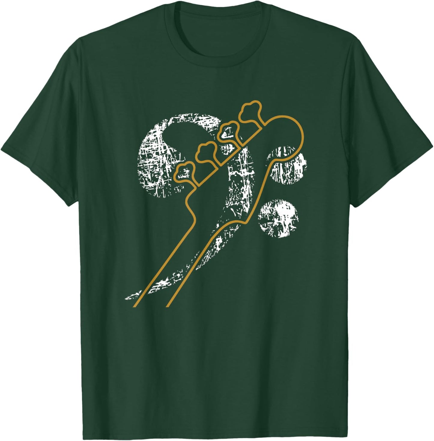 Bassguitarneck with Bass Clef for Bass Players Bands T-Shirt - T-Shirt | Forest