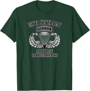 U.S. Army Airborne Reconnaissance (Back Design) T-Shirt - T-Shirt | Forest