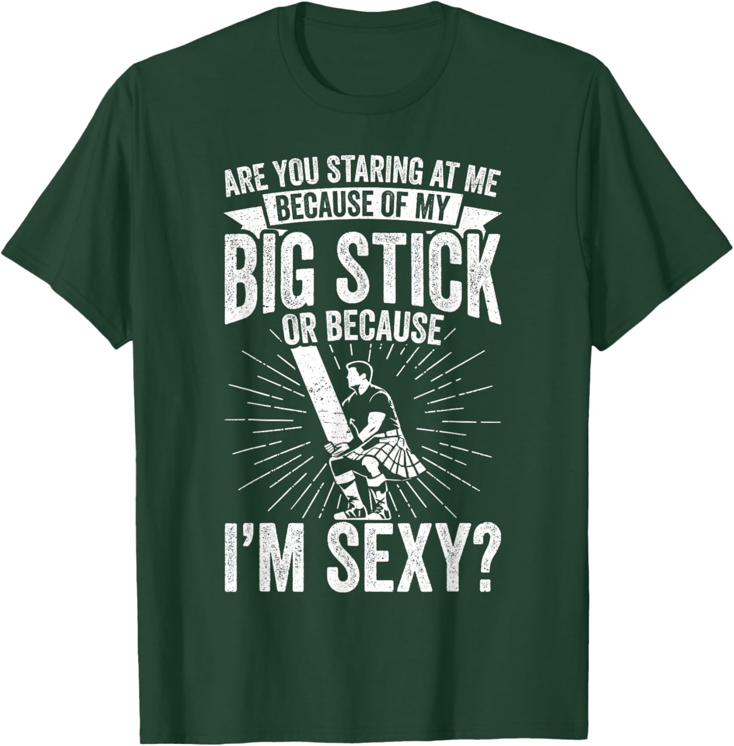 Caber toss funny highland games T-Shirt - T-Shirt | Forest