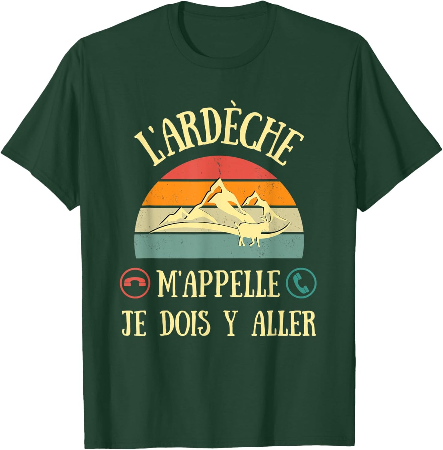 L'Ardèche nennt mich Vintage Humor ardechoise Frau Geschenk T-Shirt - T-Shirt | Forest