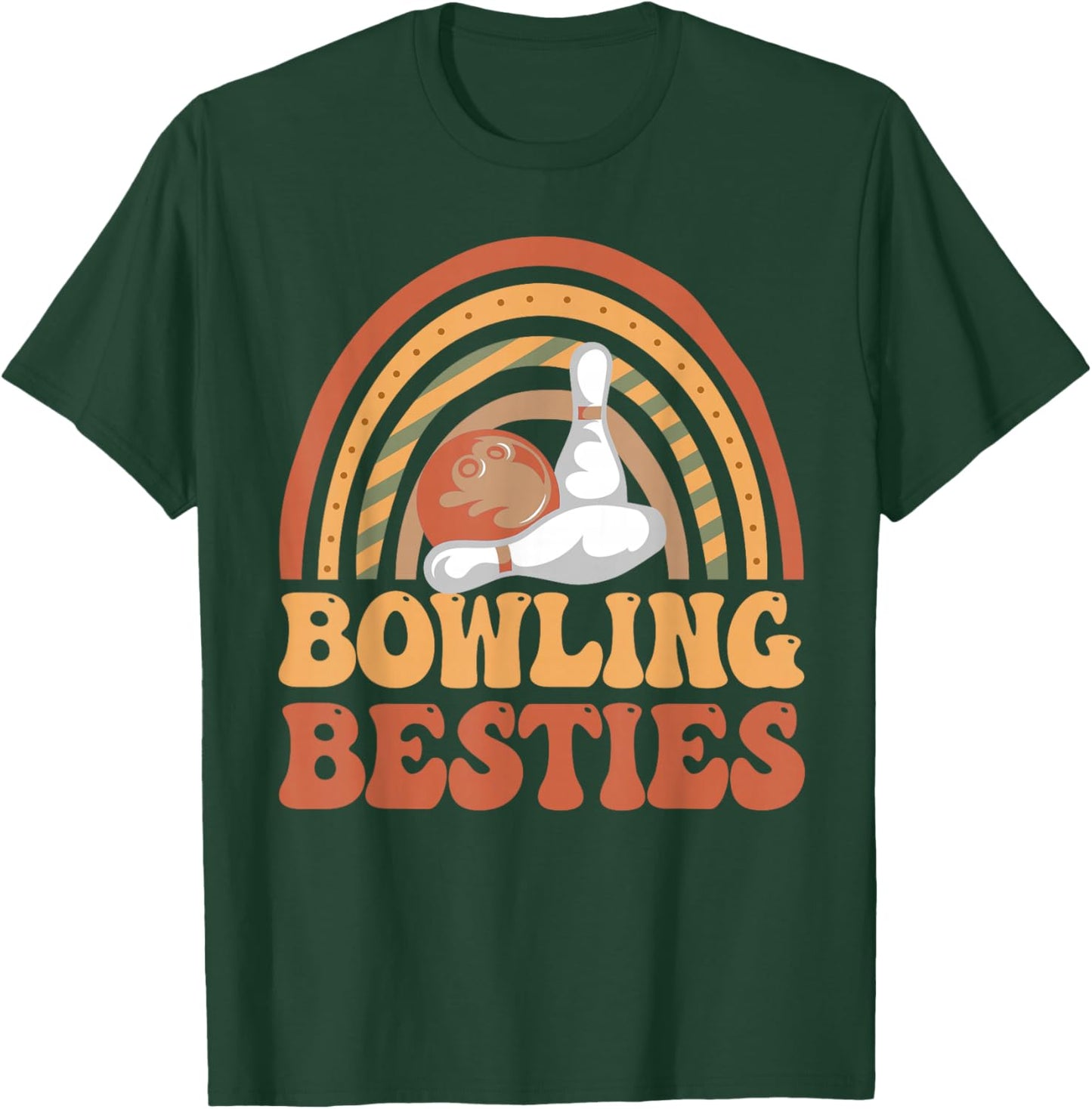 Bowling Besties BFF Best Friends Bestie T-Shirt - T-Shirt | Forest