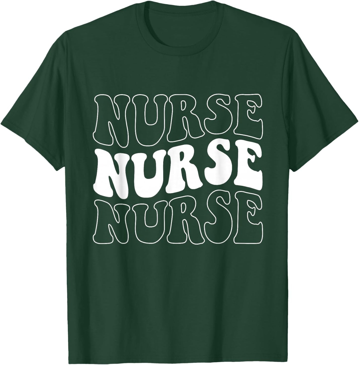 Groovy Nurse Shirt Women School Nurse RN ICU ER Pediatric T-Shirt - T-Shirt | Forest