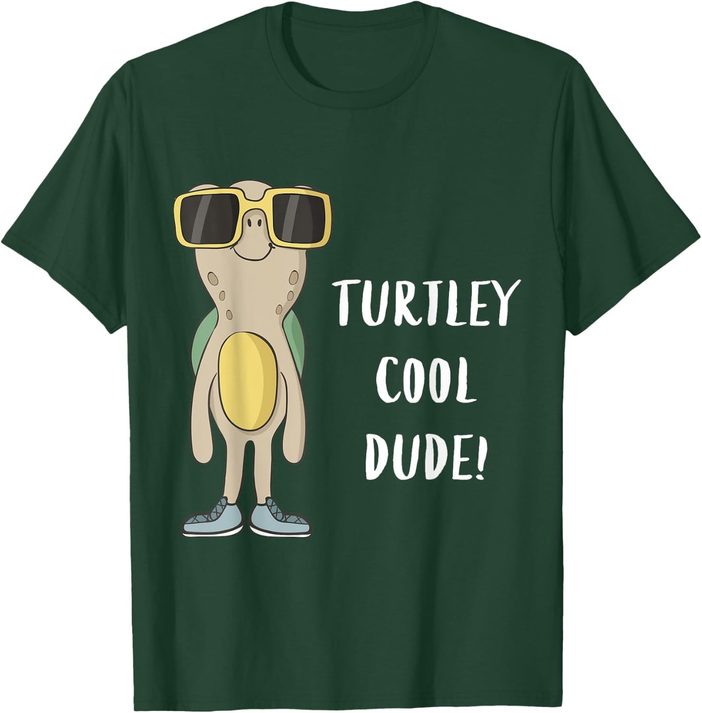 Turtley Cool Dude Funny Cool Turtle T-Shirt - T-Shirt | Forest