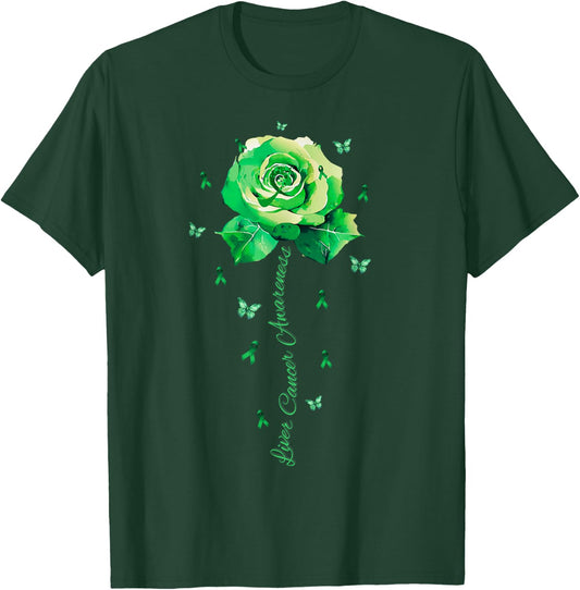 Flower Liver Cancer Awareness Shirt T-Shirt - T-Shirt | Forest