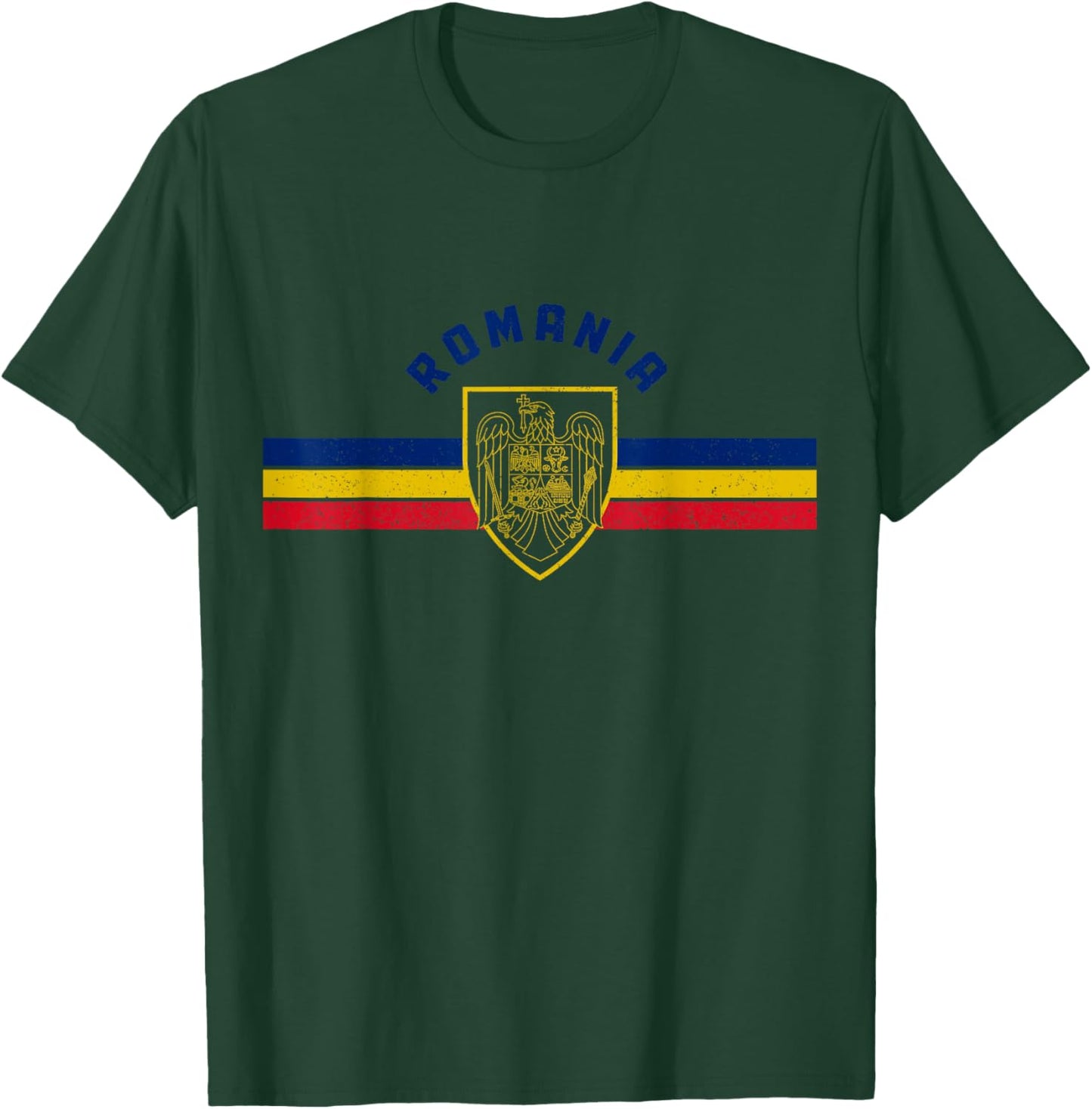 Romania Romanian Flag Pride Vintage T-Shirt - T-Shirt | Forest