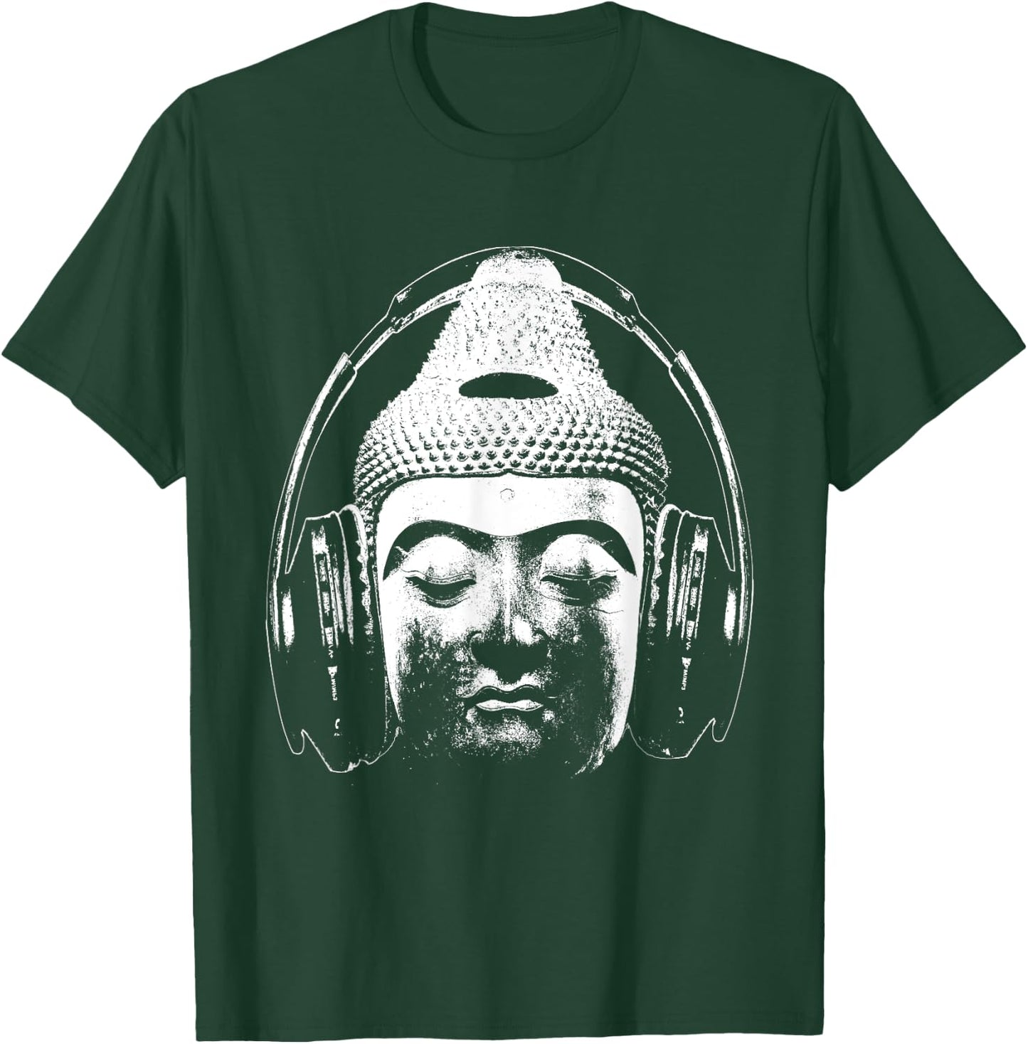 Buddha Wear Headphones funny DJ Music Headphones T-Shirt - T-Shirt | Forest