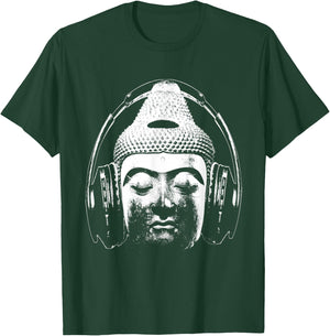 Buddha Wear Headphones funny DJ Music Headphones T-Shirt - T-Shirt | Forest