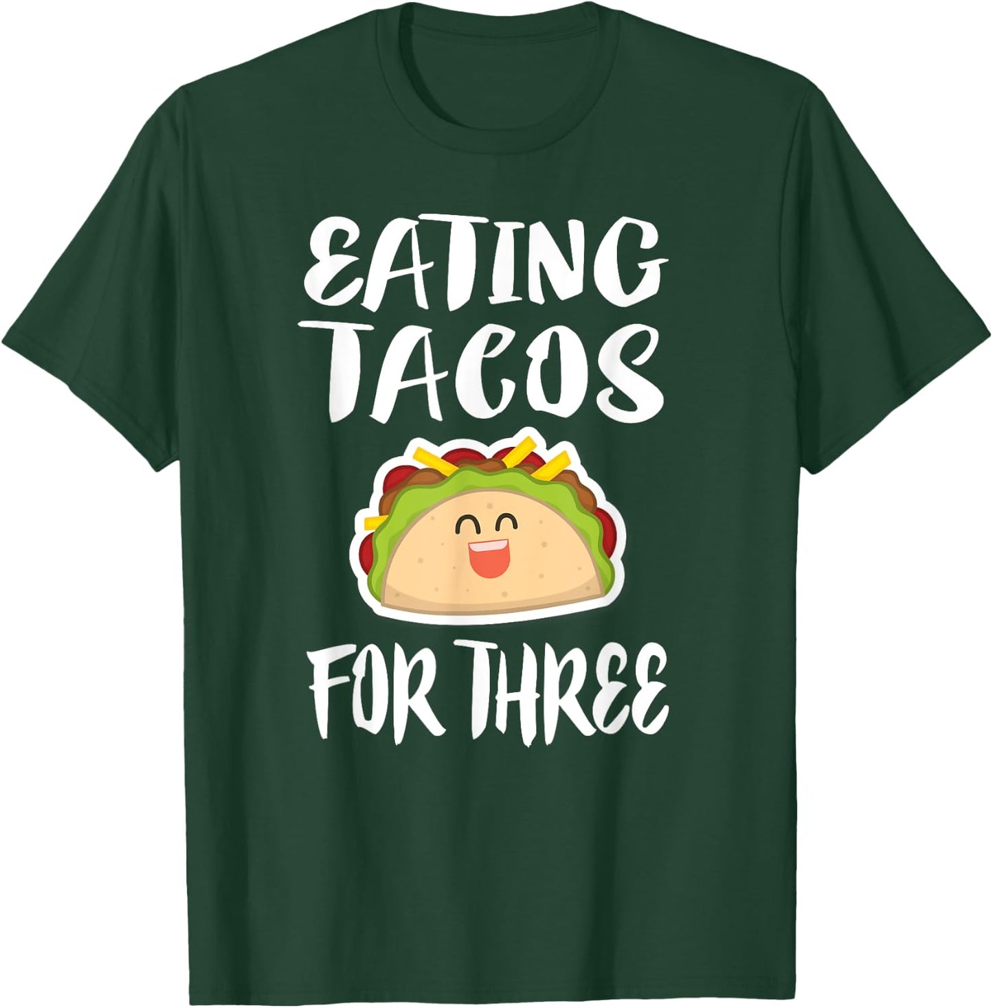 Eating Tacos For Three Pregnant Mom Twins Gift T-Shirt - T-Shirt | Forest