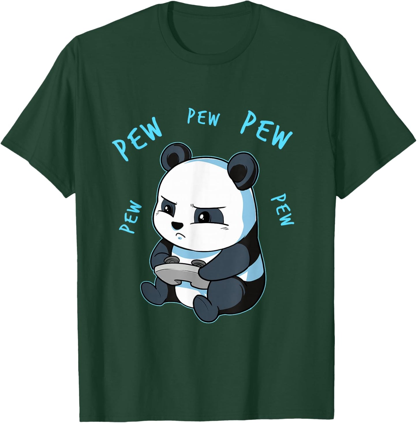 Netter Gaming Panda Pew video game Computer Player T-Shirt - T-Shirt | Forest