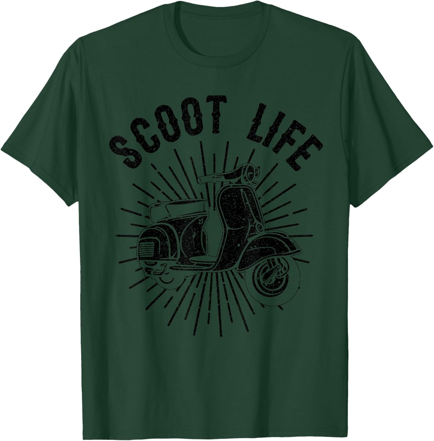 Cool Scooter Gift Women Funny Scoot Life Motor Rider T-Shirt - T-Shirt | Forest