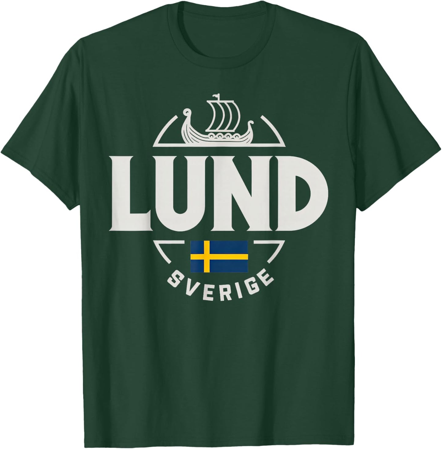 Lund Sverige Sweden City Flag Viking T-Shirt - T-Shirt | Forest