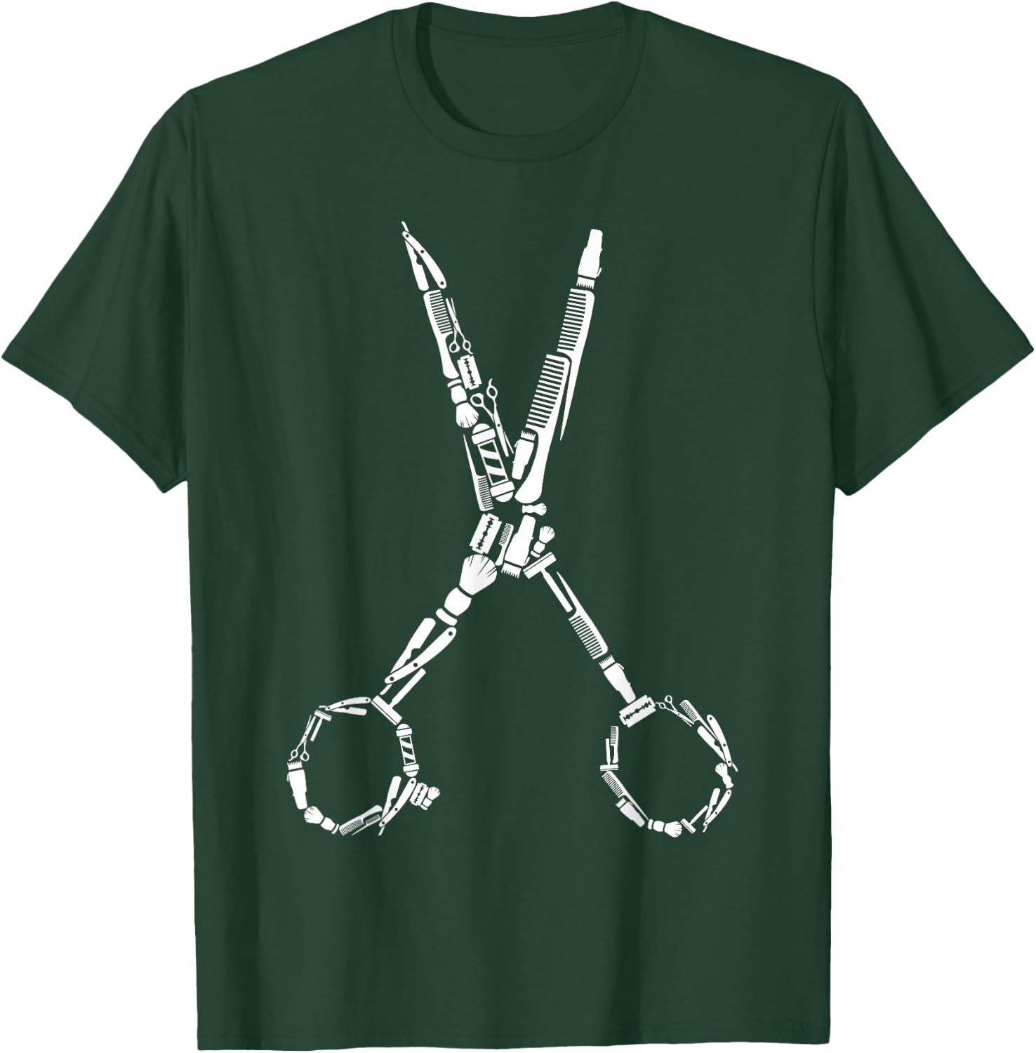 Scissors Silhouette T-Shirt - T-Shirt | Forest