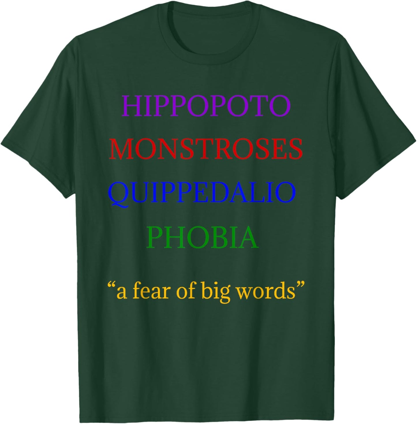 Hippopotomonstrosesquippedaliophobia Big Words for Kids T-Shirt - T-Shirt | Forest