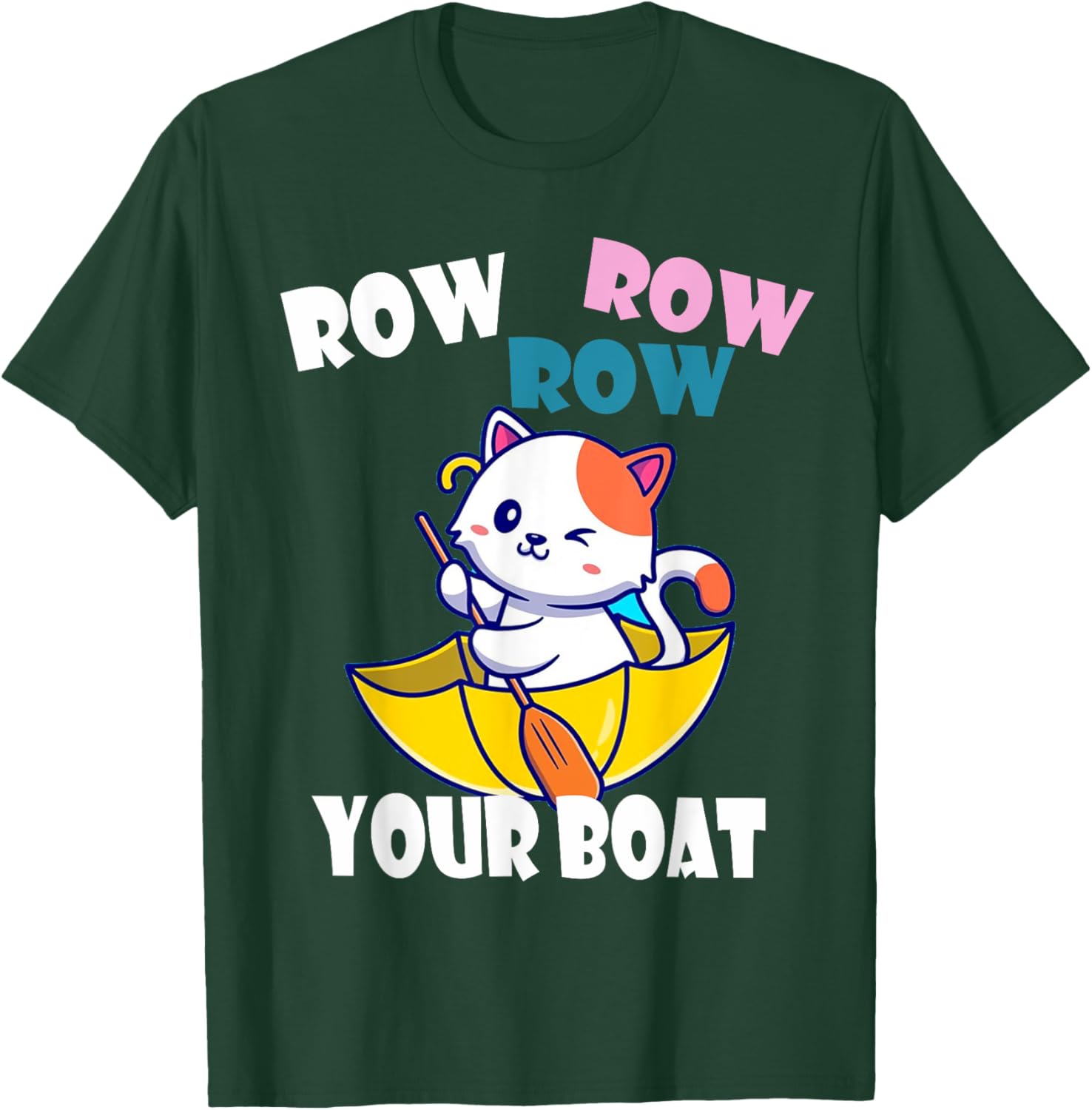 Row Row Row Your Boat Cute Unicorn Funny Kids T-Shirt - T-Shirt | Forest