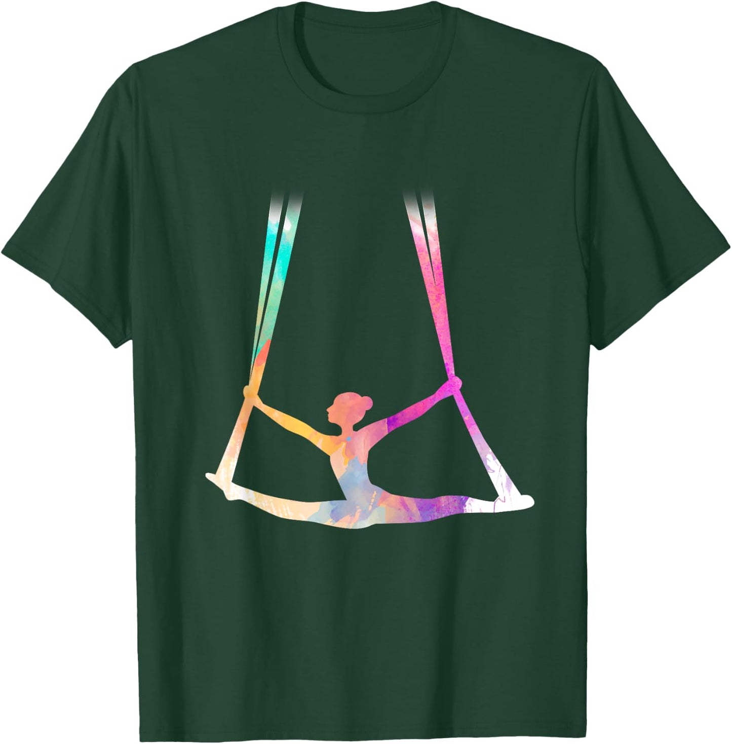 Aerial Silks Circus Yoga T-Shirt - T-Shirt | Forest