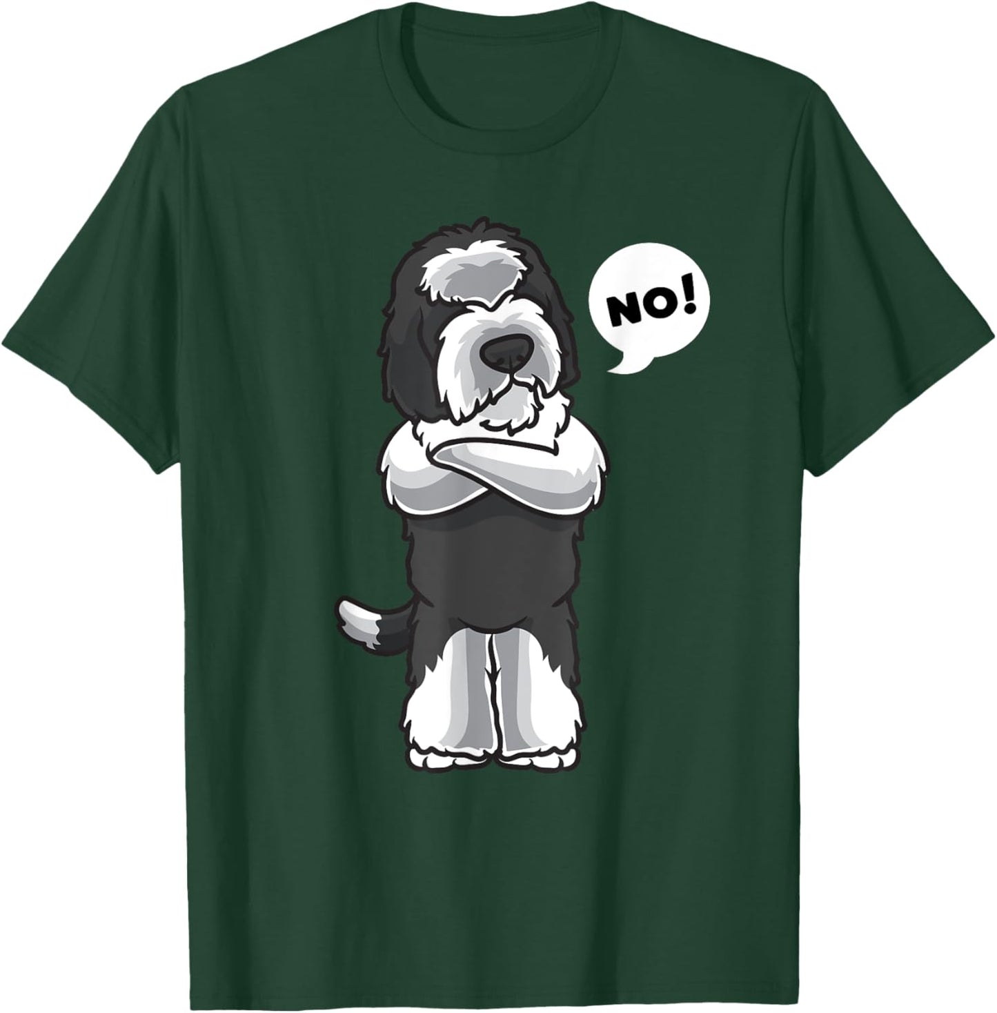 Stubborn Sheepadoodle Dog Funny T-Shirt - T-Shirt | Forest