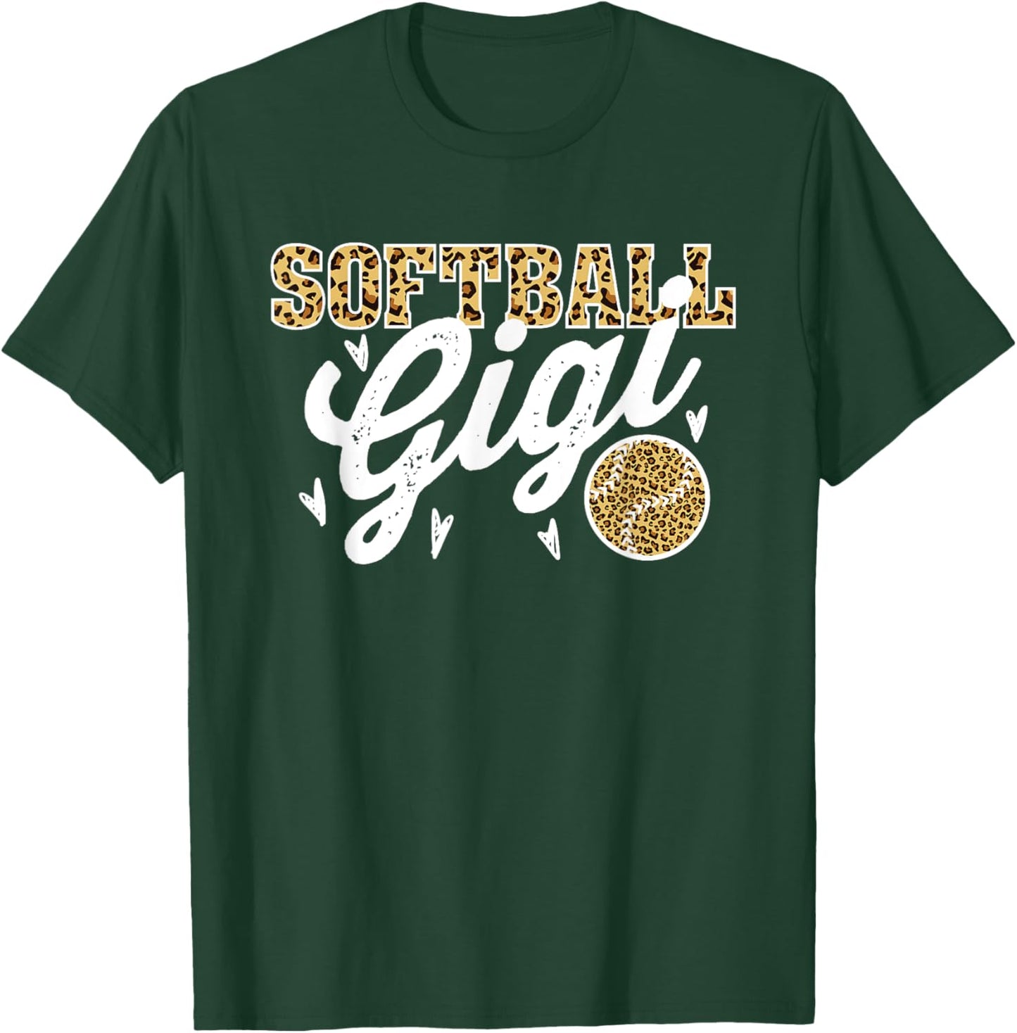 Softball Gigi Leopard Women for Grandma T-Shirt - T-Shirt | Forest