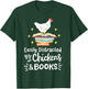 Easily Distracted By Chickens And Books Chicken Book Lover T-Shirt - T-Shirt | Forest