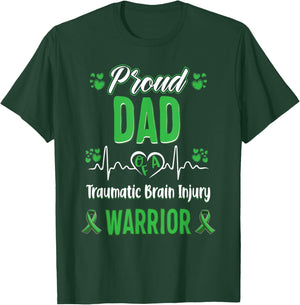 proud Dad Traumatic Brain Injury warrior awareness T-Shirt - T-Shirt | Forest
