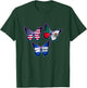Multiculti Heritage. El Salvador Mexico and The USA T-Shirt - T-Shirt | Forest