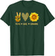 Peace Love Sunshine Sunflower Hippie Cute T-Shirt - T-Shirt | Forest
