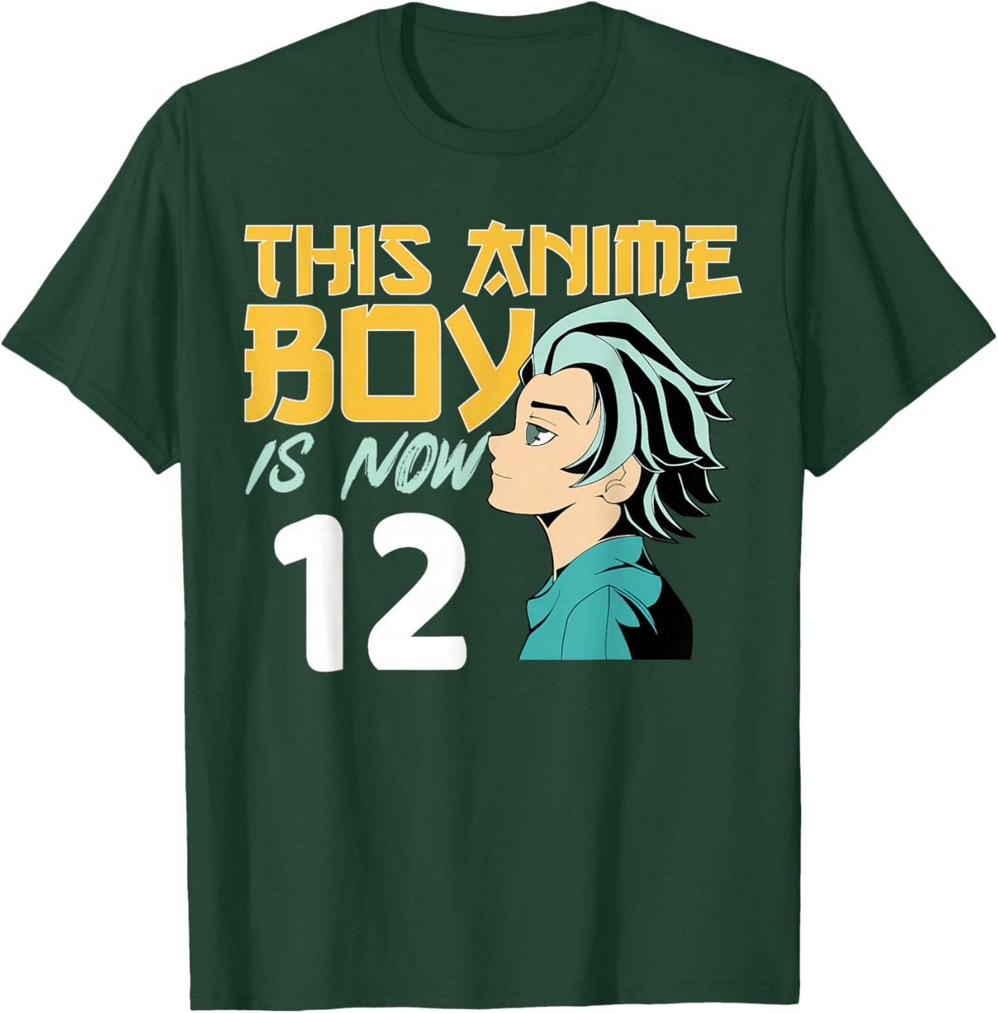 This Anime Boy Is Now 12 Years Old 12 th Birthday Boy T-Shirt - T-Shirt | Forest