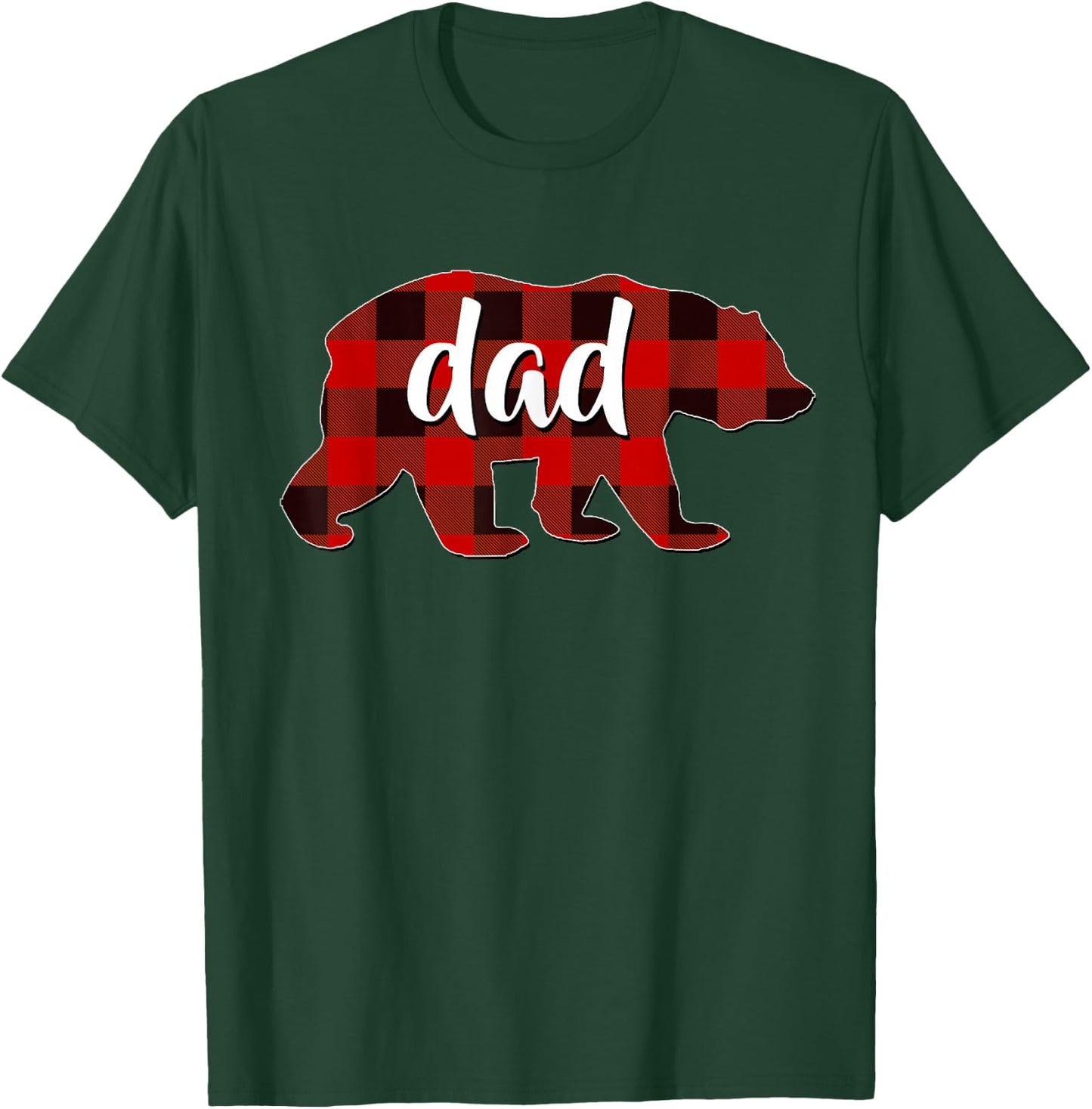 Red Plaid Dad Buffalo Matching Family Papa Pyjamas Christmas T-Shirt - T-Shirt | Forest