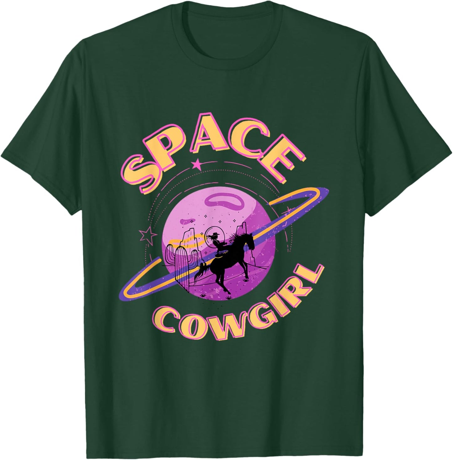 Space Cowgirls Bachelorette Party Rodeo Western Aesthetic T-Shirt - T-Shirt | Forest