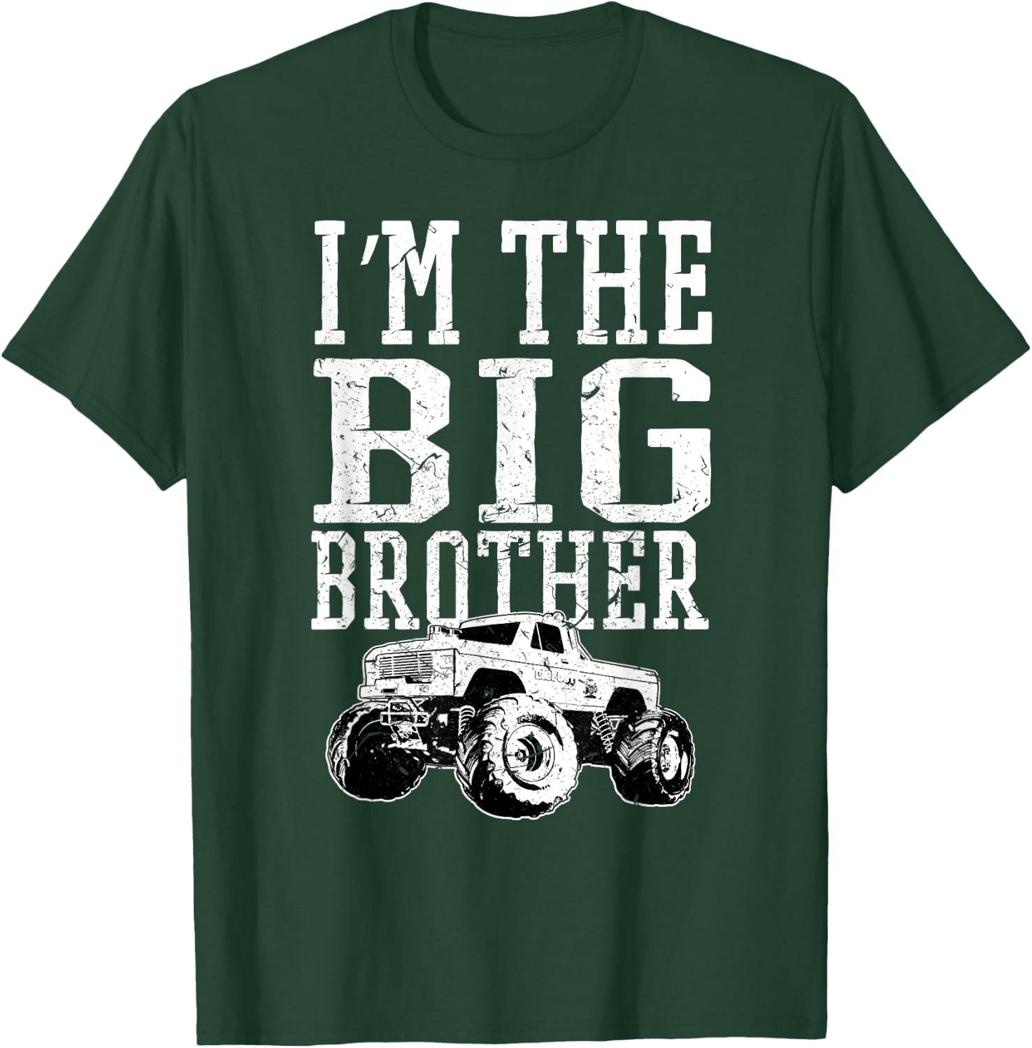 I'm The Big Brother Monster Truck Kids Boys Bro T-Shirt - T-Shirt | Forest