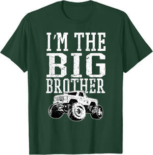 I'm The Big Brother Monster Truck Kids Boys Bro T-Shirt - T-Shirt | Forest