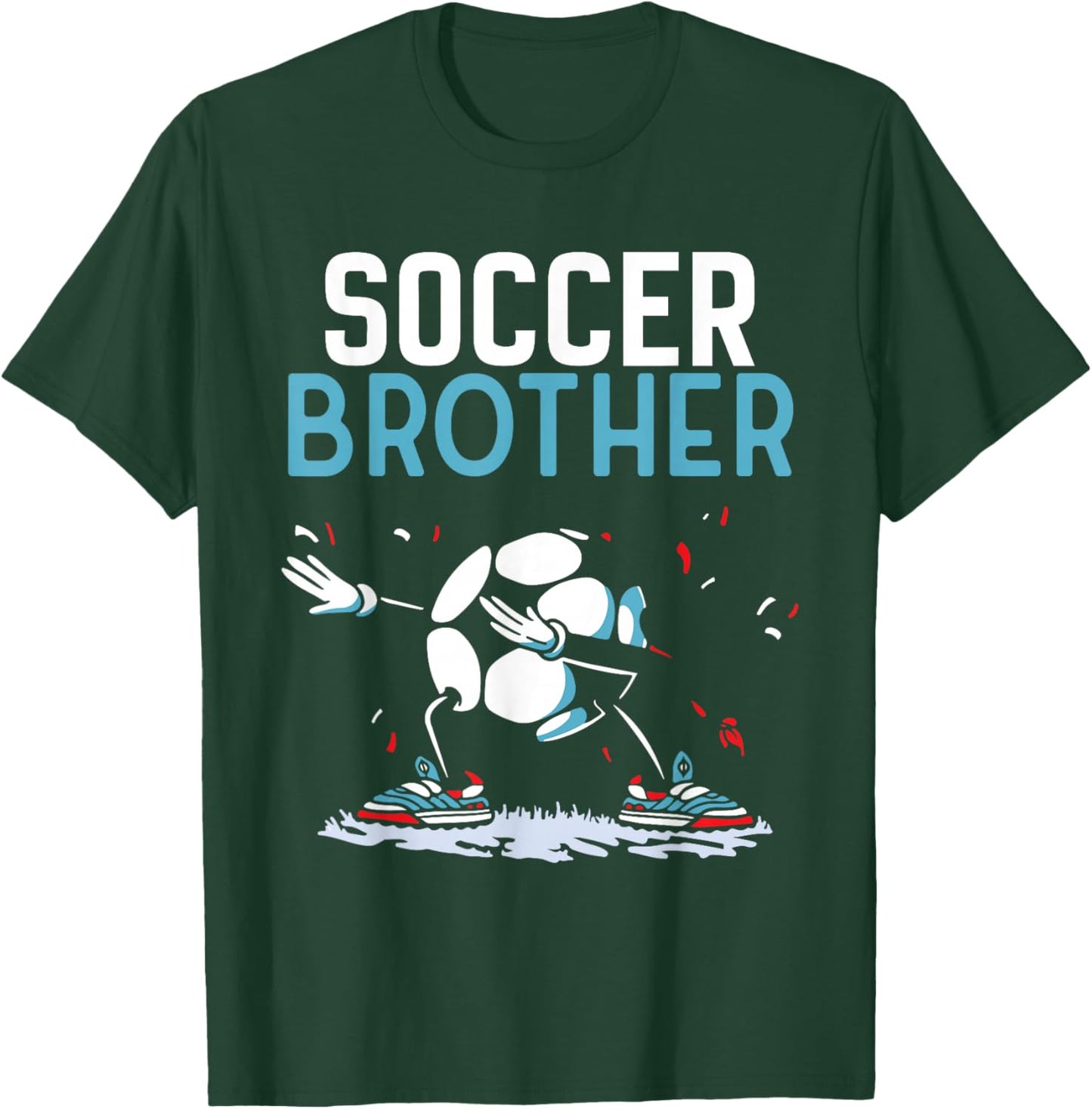 Soccer Brother Match Football Game Player T-Shirt - T-Shirt | Forest