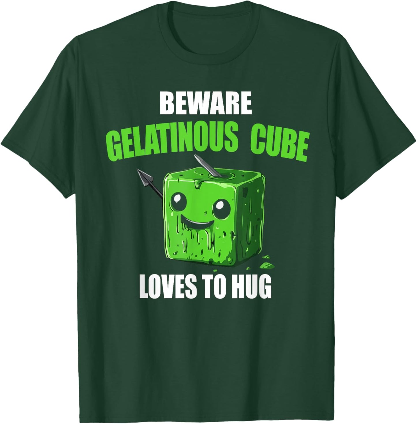 Beware Gelatinous Cube Loves To Hug T-Shirt - T-Shirt | Forest
