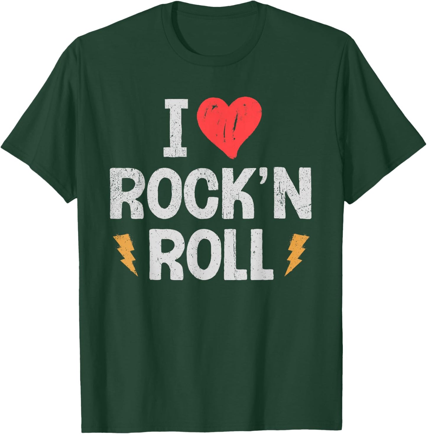 I Love Heart Rock N Roll Music Rock Music Women Kids T-Shirt - T-Shirt | Forest