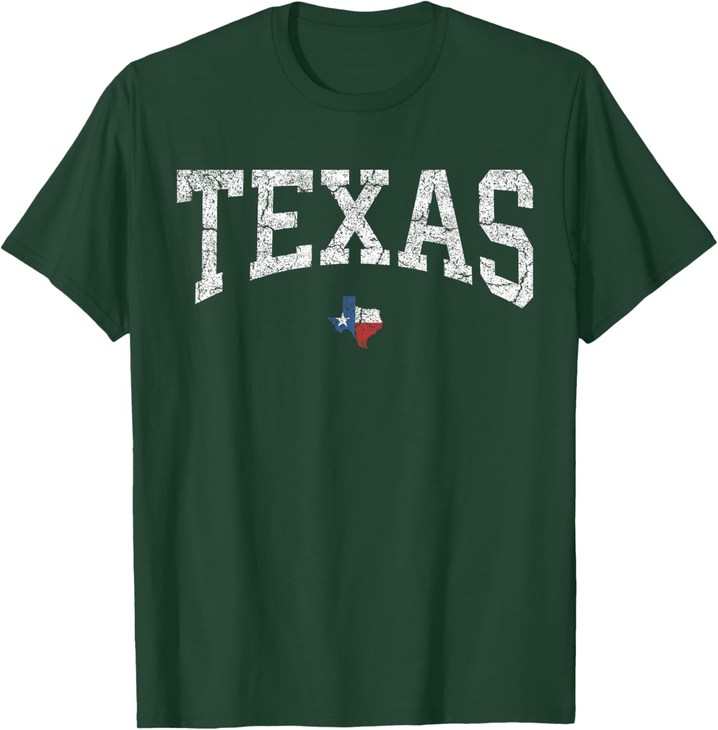Texas T Shirt Women Men Kids Texas State Map Flag Distressed T-Shirt - T-Shirt | Forest