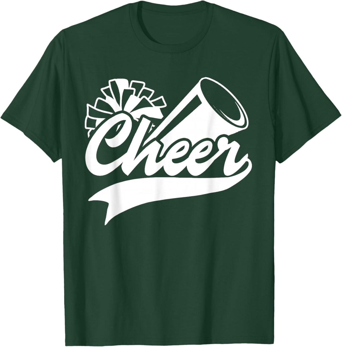 Cheerleading Peace Love Cheer Cheerleader Colors Matching T-Shirt - T-Shirt | Forest