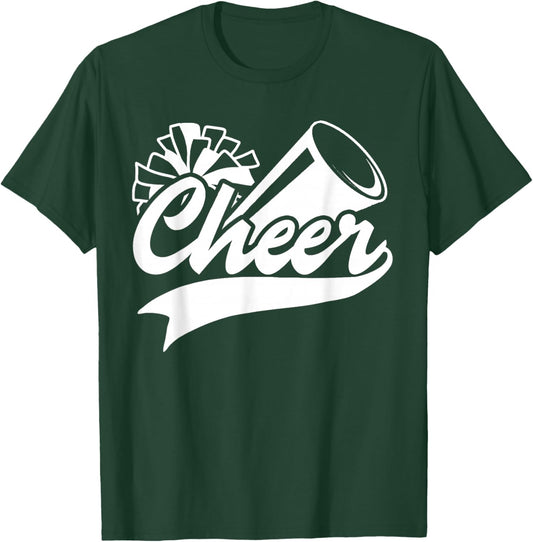 Cheerleading Peace Love Cheer Cheerleader Colors Matching T-Shirt - T-Shirt | Forest