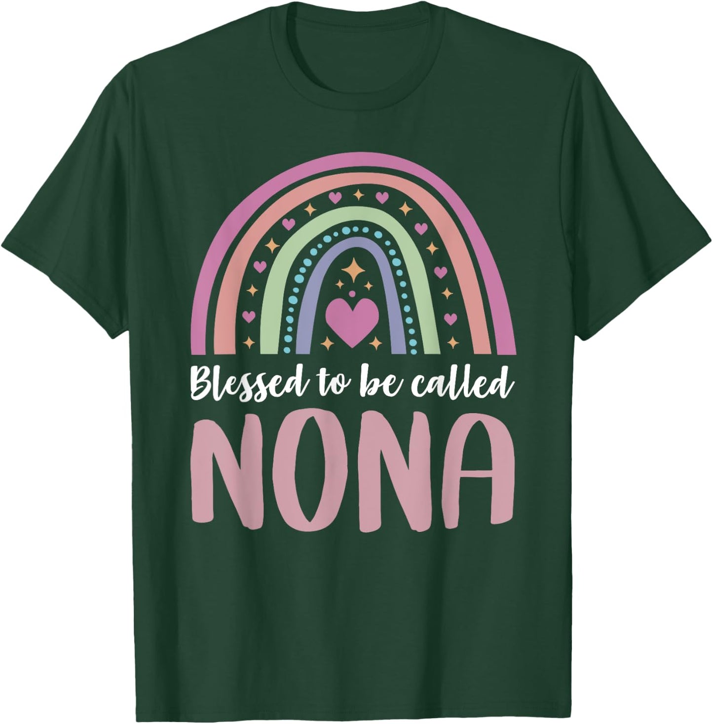 Nona Shirt for Grandma Women Mothers Day Blessed Nona T-Shirt - T-Shirt | Forest