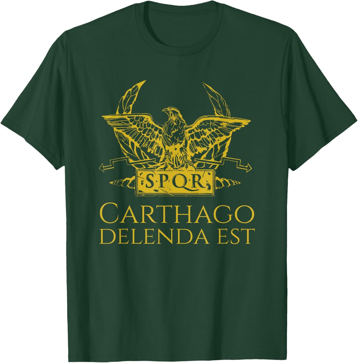 Ancient Roman Quote SPQR Eagle - Carthage Must Be Destroyed T-Shirt - T-Shirt | Forest