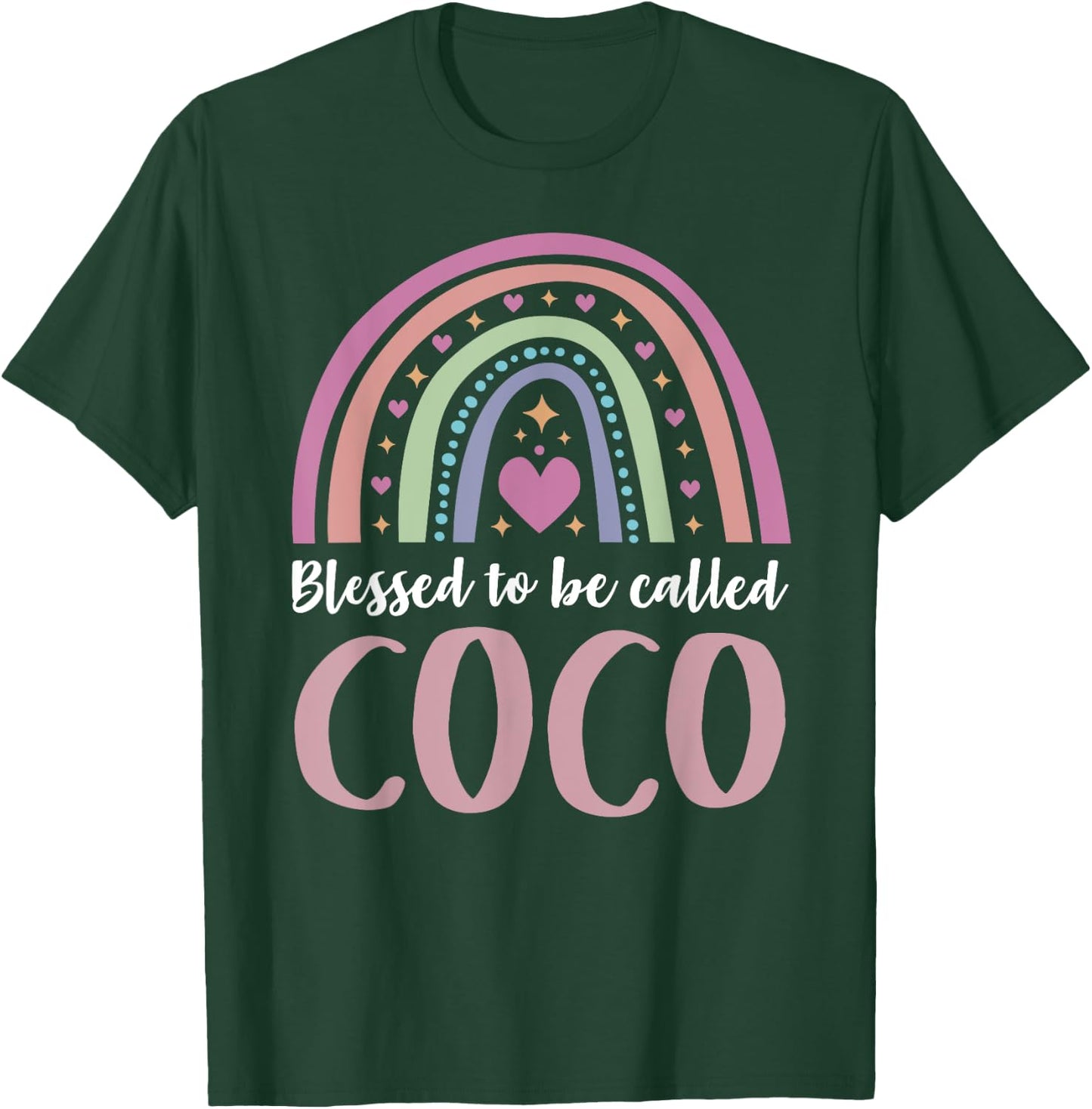 Coco Shirt for Grandma Women Mothers Day Blessed Coco T-Shirt - T-Shirt | Forest