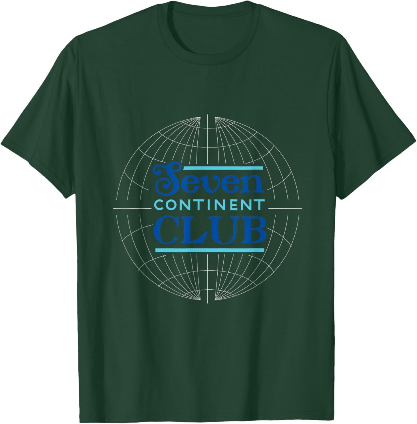 Seven Continent Club Blue T-Shirt - T-Shirt | Forest