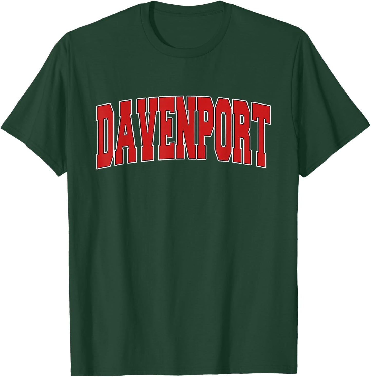 DAVENPORT IA IOWA Varsity Style USA Vintage Sports T-Shirt - T-Shirt | Forest