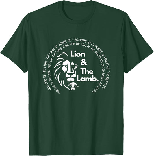 Integrity Graphic And Gifts Lion And The Lamb Worship Christian Faith Religious Print T-Shirt - T-Shirt | Forest