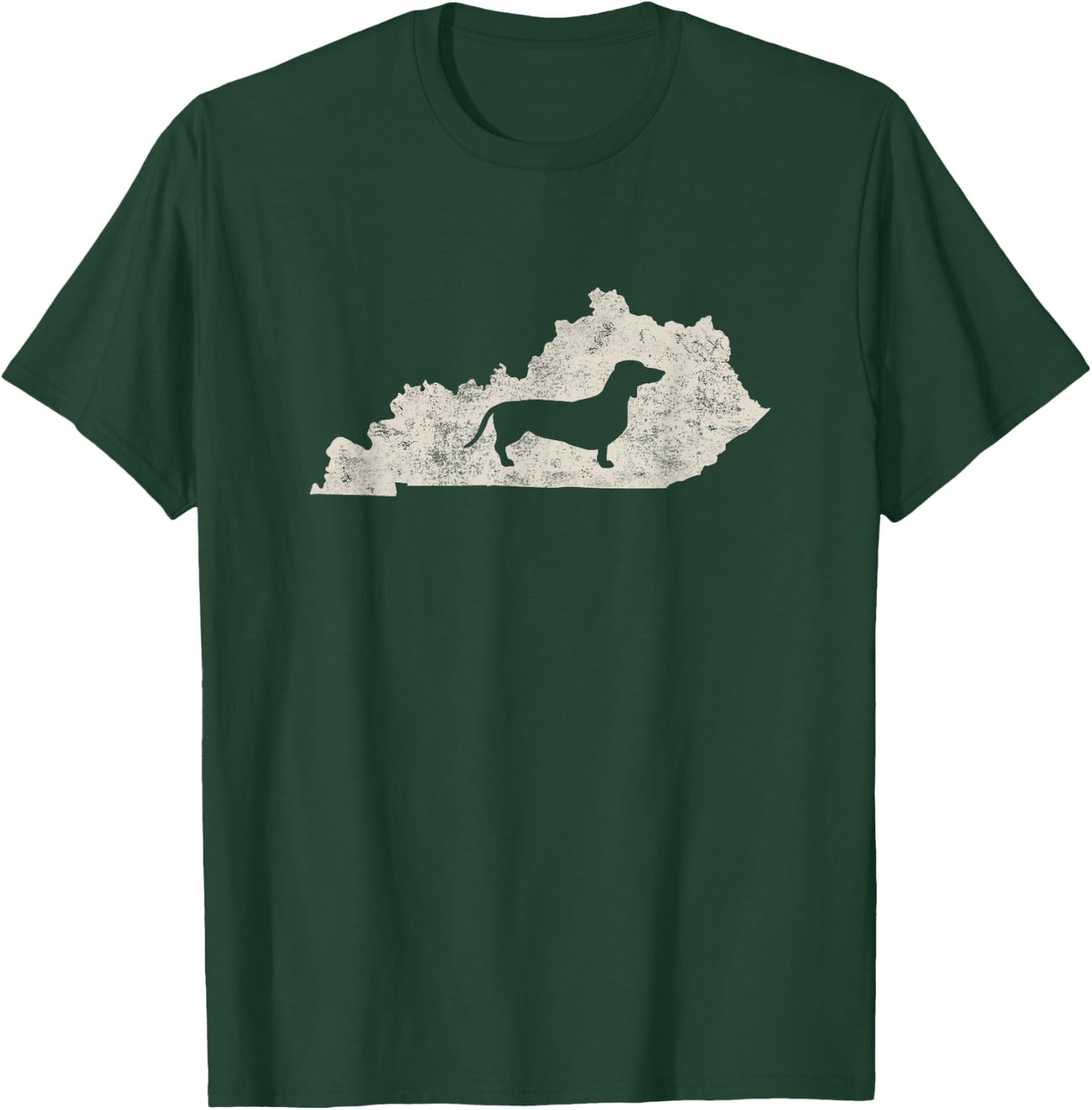 Kentucky Dachshund Shirt, Kentucky Map Wiener Dog Shirt T-Shirt - T-Shirt | Forest