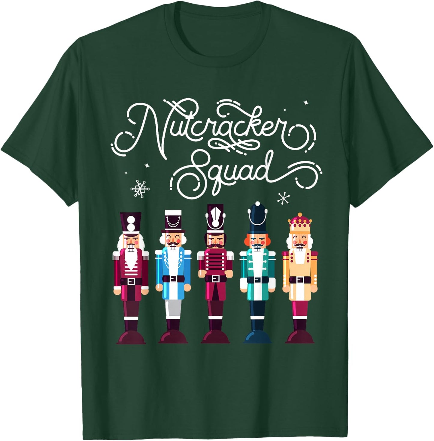 Nutcracker Squad Holiday Christmas Boy Girls Women Men Cute T-Shirt - T-Shirt | Forest