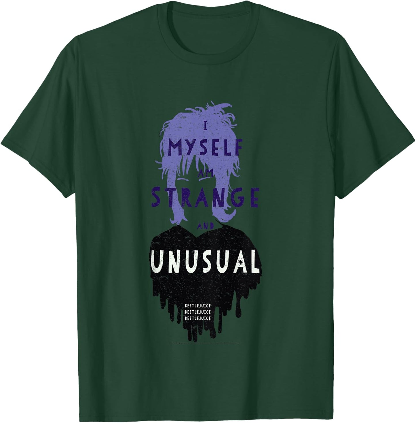 Kids Beetlejuice Lydia Strange And Unusual Text Poster T-Shirt - T-Shirt | Forest