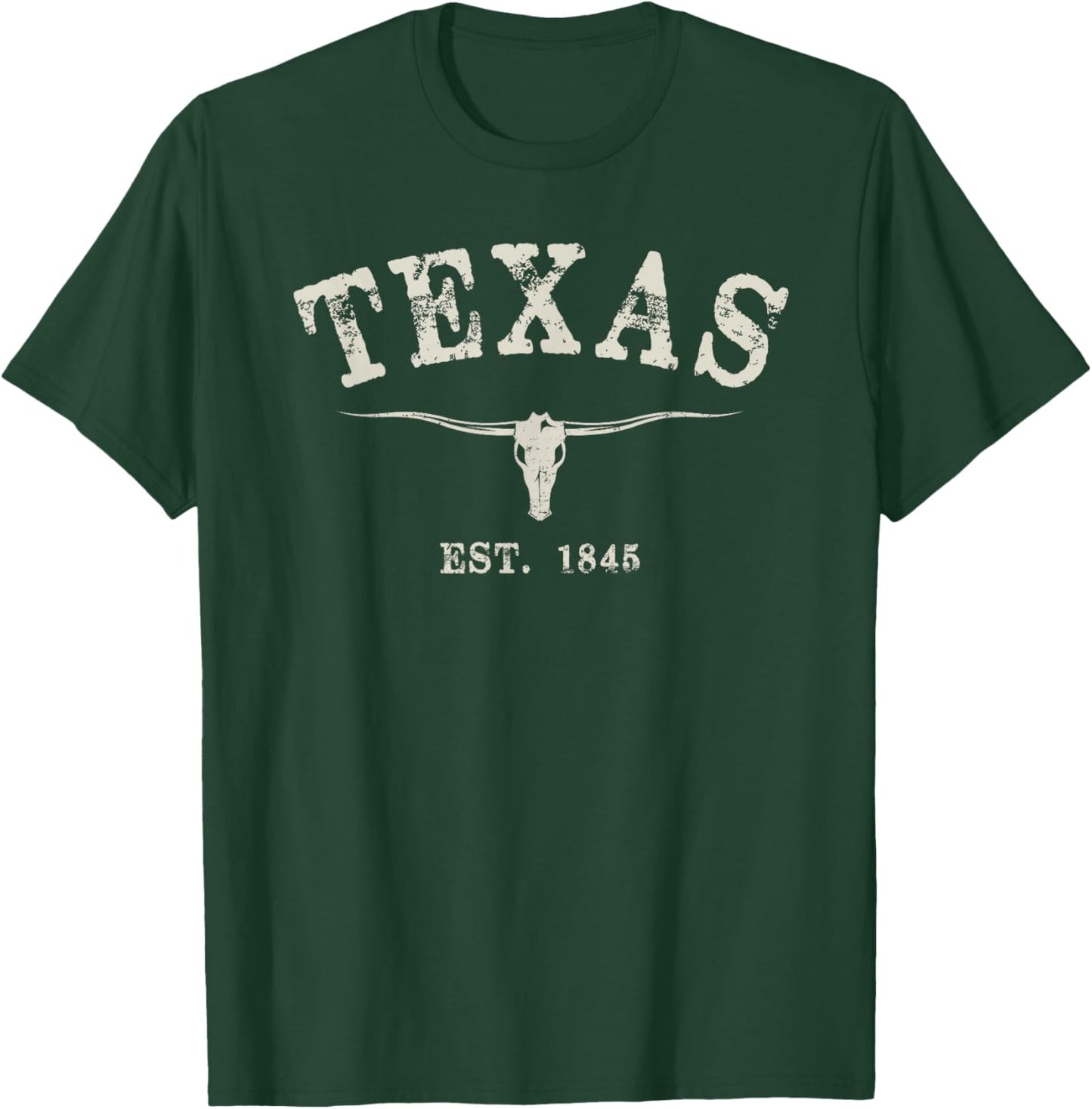 Distressed Texas State T-Shirt - T-Shirt | Forest
