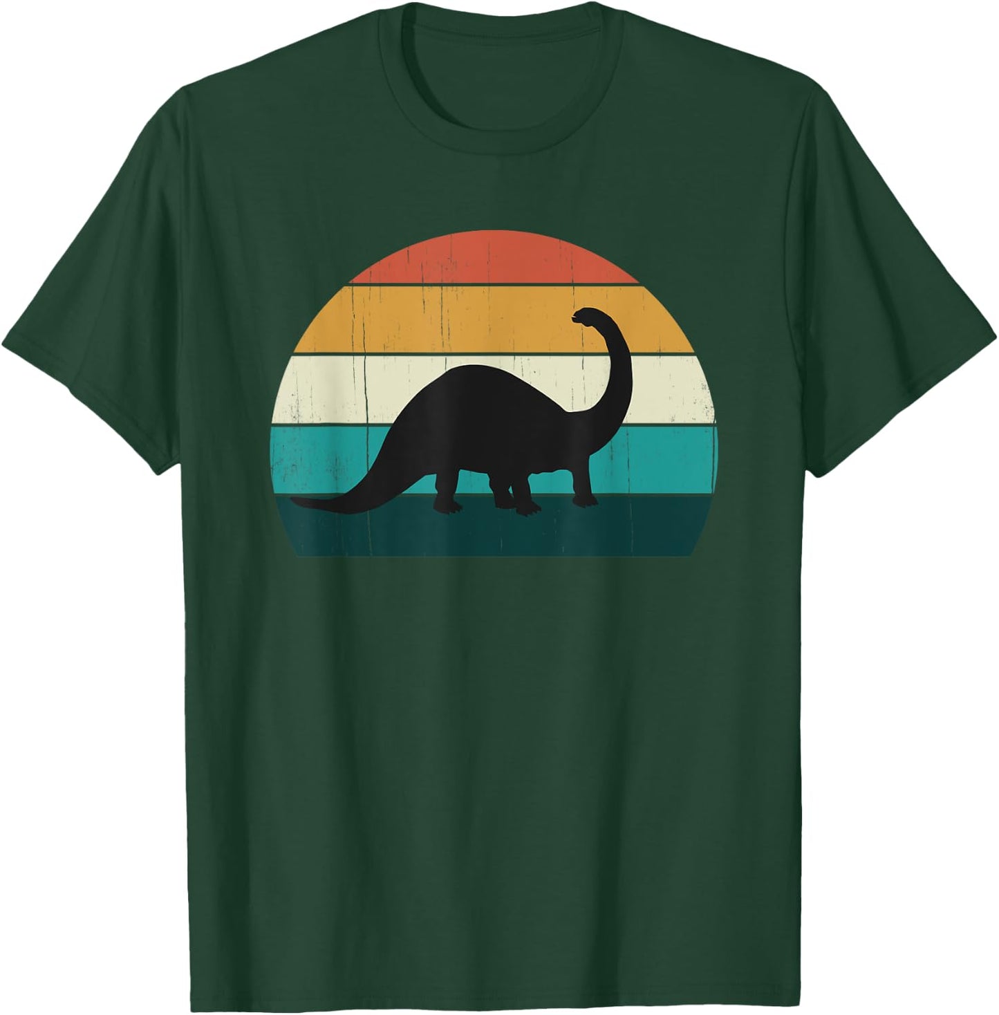 Funny Retro Dinosaur - Great Brachiosaurus Lovers Dino Gift T-Shirt - T-Shirt | Forest